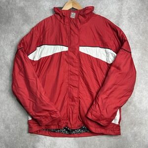 Vintage Roxy Ski Jacket Endurance Line Women's M Retro AOP Snowboarding Red